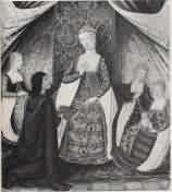 Isabelle de Castille sur le trône.